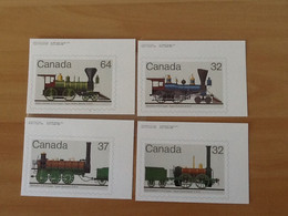 Canada Postcards Trains 1983. - Cartoline Illustrate Ufficiali (della Posta)