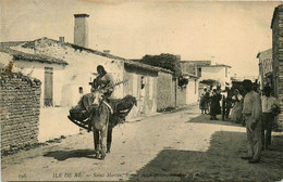 Ile De Ré * St Martin De Ré * Retour Des Champs * âne En Culotte * Villageois Scène Typique - Saint-Martin-de-Ré