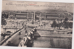 ROULETTE S/CP.-TP N°159 E T IV--Panorama De La Place De La Concorde-hôtels++  CP DU BON MARCHE-1923 - Roulettes