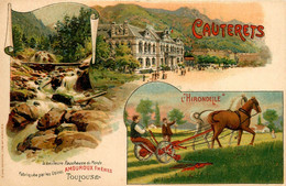 Cauterets * CPA Pub L'HIRONDELLE Faucheuse AMOUROUX Frères Usines Toulouse Machines Agricoles Agriculture - Cauterets