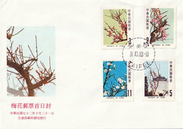 CHINE-TAIWAN - Fleurs, Cerisiers - Enveloppe Avec Tbres N° 1479-1482 + Tbres - MNH - 1983 - Other & Unclassified