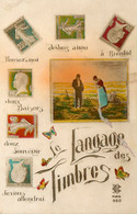 Le Langage Des Timbres * Carte Photo *n°860 * Timbre Stamp Stamps Philatélie - Stamps (pictures)