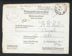 ALLEMAGNE 1944:  LAC En FM (Prisonnier De Guerre Retour) De Chambéry Pour L'Allemagn4 - Kriegsgefangenenpost