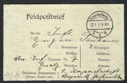 ALLEMAGNE 1917:  LAC En FM - Feldpost (postage Free)