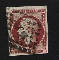 Timbre  80 C Carmin  Napoleon III - 1853-1860 Napoleone III