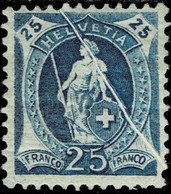 1907, 25 C. , Große Quetsch-Falte! , A4550 - Neufs