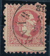 O 1867 5kr 2 Oldalon Képbe Fogazva, Alul Szegélyléc Lenyomat, Vonalkázott Fejképalap / Shifted Perforation On 2 Sides, B - Other & Unclassified