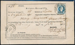 1871 10kr Feladóvevényen / On Retour Recepisse "TOPRICE-VARAZD" (szakadt / Tear) - Other & Unclassified