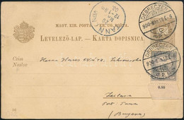 1900 Turul 1f Bélyeggel Kiegészített 2kr Díjjegyes Millenium Képeslap Debrecenből Bajorországba / Millenium PS-card With - Altri & Non Classificati