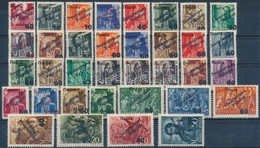 **, * Ungvár II. 1945 48 Bélyegből álló összeállítás (2.248.000) / 48 Stamps. Signed, Certificate: Bodor (1 Bélyeg Nem E - Altri & Non Classificati