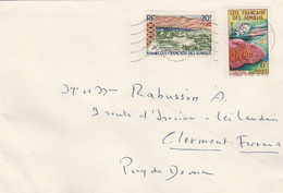 COTE DES SOMALIS YT 317 + 325 SUR LETTRE POUR CLERMONT FERRAND - Covers & Documents