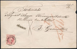 1867 5kr Levélen / Mi 37 On Cover "SZÉCSÉNY" + "BÉRMENT." - "BALASSA GYARMATH" - Other & Unclassified