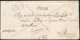 1868 Levél Kézírásos "Füred 9/4" Bérmentesítéssel és érvénytelenítéssel / Cover With Handwritten Franking And Cancellati - Other & Unclassified