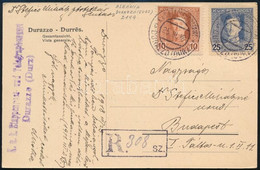 1918 Ajánlott Tábori Posta Képeslap / Registered Field Postcard  "K.u.k. Etappenpost- Und Telegraphenamt DURAZZO (Durz)" - Altri & Non Classificati