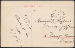 1919 Megszálló Francia Katona Képeslapja Párizsba Tábori Postával / Postcard To Paris With French Field Post - Other & Unclassified