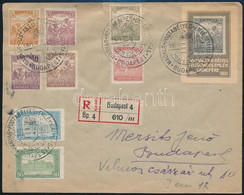 1921 Ajánlott Helyi Levél 8 Bélyeggel, és 2 Db Levélzáróval / Registered Local Cover With 8 Stamps And 2 Labels - Altri & Non Classificati