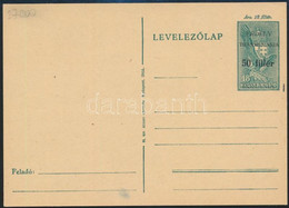 Székelyudvarhely 1944 50f/18f Díjjegyes Levelezőlap, Használatlan / Unused PS-card. Signed: Bodor - Altri & Non Classificati
