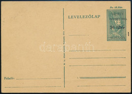 Székelyudvarhely 1944 50f/18f Felülnyomott Díjjegyes Levelezőlap, Használatlan (22.000) / 50f/18f PS-card, Unused. Signe - Altri & Non Classificati