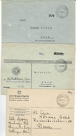 Ca. 1944, 3 Internierten-Belege, A4560 - Sellados