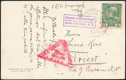 1916 Olasz Internált Képeslapja Göllersdorfból Triesztbe / Postcard Of Italian Interned Person To Triest - Altri & Non Classificati