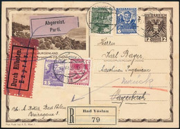 1937 Expressz Ajánlott Díjjegyes Levelezőlap 70gr Díjkiegészítéssel, Visszairányítva / Registered Express PS-card, Retur - Altri & Non Classificati