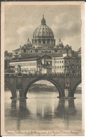 Roma - La Cupola Di San Pietro Vista Dal Ponte Vittorio Emanuele - Ponts
