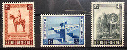 België, 1954 -- Nr 938-40, Monument K Albert I, Scharnier *, OBP 33.5€ - Unused Stamps