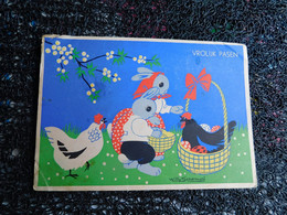 Willy Schermelé,  Joyeuses Pâques, Lapins Humanisés, Poules   (F6) - Schermele, Willy