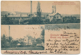 T2/T3 1900 Bobót, Bobot (Trencsén, Trencín); Papírgyár. Fuchs Vilmos Kiadása / Paper Factory (EK) - Non Classificati