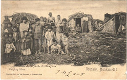 T2/T3 1904 Munkács, Mukacheve, Mukacevo; Cigány Tábor. Bertsik Emil Kiadása / Gypsy Camp (kis Szakadás / Small Tear) - Non Classificati