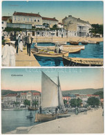 ** Crikvenica, Cirkvenica; Belle-Vue Restaurant Cafe - 2 Db Régi Képeslap / 2 Pre-1945 Postcards - Unclassified