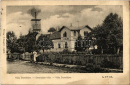 T2 1913 Lipik, Domisljen Villa, Szélmalom. Schnapek Kiadása / Villa, Windmill - Unclassified