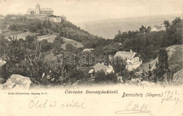 T2/T3 Borostyánkő, Bernstein; Látkép A Várral / Panorama With Castle. Verlag Alois Pelnitscher (EK) - Unclassified