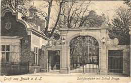 T2 1914 Lajtabruck, Bruck An Der Leitha; Schlosseinfahrt Mit Schloss Prugg / Kastély Bejárat / Castle Entry Gate - Unclassified