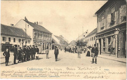 T2 1904 Csáktornya, Cakovec; Fő Tér, Heinrich Miksa és Neumann Albert üzlete / Main Square, Shops - Non Classificati