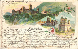 T2 1899 (Vorläufer) Salutari Din Romania, Monastirea Tismana, Curtea De Arges / Monasteries. Storck & Müller Art Nouveau - Non Classificati