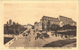T2 1916 Bucuresti, Bucharest, Bukarest; Palatul Justitiei, Calea Rahovei Si Biserica Domnita Balasa / Palace Of Justice, - Non Classificati