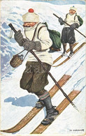 * T2/T3 Síelők. Humoros Téli Sport Művészlap / Skiing, Humour. Winter Sport Art Postcard. Wintersport No. 9. No. 4026. - Unclassified