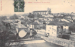 47 - NERAC : Vue Générale - Les Deux Ponts - CPA ( 6.970 Habitants) - Lot Et Garonne - Nerac