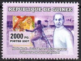 GUINEA 2007 - 1v - MNH** Fencing - Nedo Nadi Olympic Games Anvers Escrime Esgrima Scherma Fechten ограждение 击剑 - Schermen