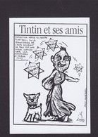 CPM Hergé Tintin Par JIHEL Tirage Limité Signé En 100 Ex. Numérotés Satirique Caricature La Semeuse De Roty - Bandes Dessinées