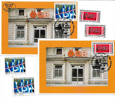 1780p: AKs ÖGB- Gebäude Hohenstaufengasse 1, 2 Maximumkarten Mit **/o Briefmarken - Ringstrasse