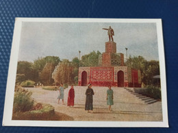 Russian Asia. Ashgabat / Ashkhabad. Lenin Monument. OLD Soviet PC. 1958 - Turkmenistán