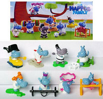 Ferrero Kinder Surprise Hippos HAPPOS FAMILY OLIMPIC 2019 Complete Set Toys From Egg Überraschungsei RUSSIA SE259-SE266 - Diddl