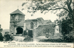 63 - Sauxillanges : Eglise Historique D'Usson Du XVéme Siècle (scan Recto Verso) - Autres Communes