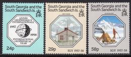 South Georgia & The South Sandwich Is 1987 30th Anniv Of IGY Set Of 3 MNH - Année Géophysique Internationale