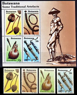 (085-86) Botswana  1983  Handicrafts / Artisanat / Kunsthandwerk / Read Text ** / Mnh  Michel 329-332 + BL 16 - Botswana (1966-...)