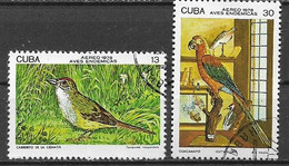 CUBA 1978 POSTA AEREA UCCELLI DI CUBA YVERT. 276-277 USATA VF - Autres & Non Classés
