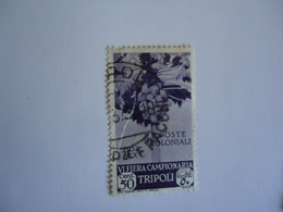 TRIPOLITANIA  ITALY  USED   STAMPS  FRUITS WITH  POSMAK - Tripolitaine