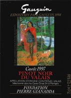THEME TABLEAU / ETIQUETTE DE VIN PINOT NOIR DU VALAIS CUVEE 1997 / GAUGUIN-1- - Art